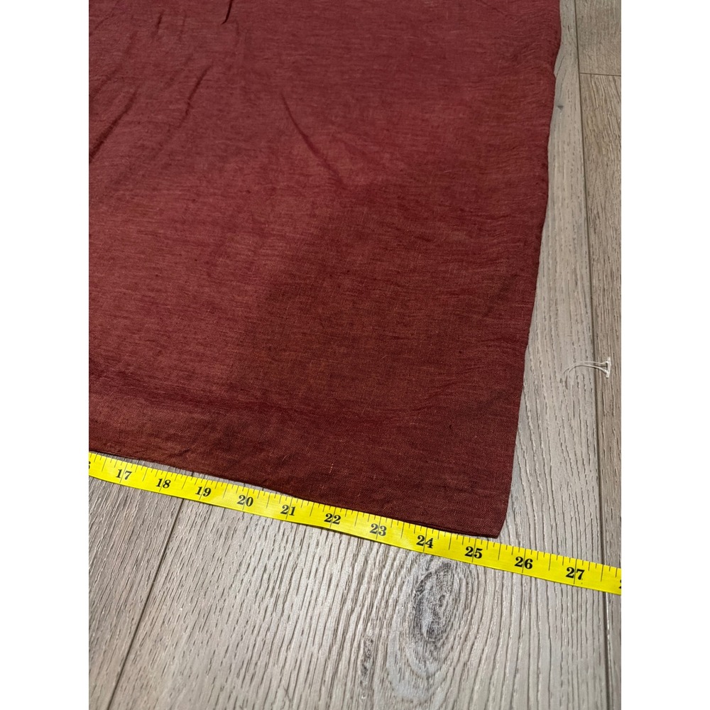 Pottery Barn Burgundy AUBURN Textured Linen Blend Square Pillow Cover 25.5X25.5 - Picture 3 of 4